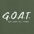 thumbnail image 6 of Wild Bobby, Goat God Over All Things Inspirational/Christian Men Premium Tri Blend Tee, Military Green, Medium, 6 of 6