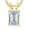 Yellow Gold, variant on 4 Carat 14K White Gold IGI Certified LAB-GROWN Emerald Cut Diamond Pendant Necklace 4 Prong Ultra Premium Collection (D-E Color, VS1-VS2 Clarity) + 18" 14K Gold Chain