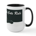 thumbnail image 2 of CafePress - Black Cats Rule 2 Large Mug - 15 oz Ceramic Large White Nolvety Mug, 2 of 4