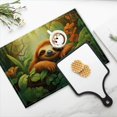 thumbnail image 4 of BaHomeck placemats Set of 4 rectangle Linen Cotton Placemats for Dining Table Washable Heat Resistant,18*12inch,Cute Sloth Nestled In The Lush Greenery Of Rainforest, 4 of 4
