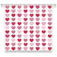 thumbnail image 4 of 72x72 Valentine''s Day Shower Curtain Pink Red Love Hearts Romantic Sweetheart Romantic Lover Girls Woman Valentine Bathroom Curtains 12 Hooks, 4 of 4