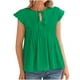 thumbnail image 1 of Sudaderas con capucha para mujer,Blusa con volantes para mujer, camisa con lazo frontal, top de manga corta, poliéster suave, ropa informal, sopatenor, 1 of 6
