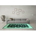 thumbnail image 3 of Ahgly Company Indoor Rectangle Oriental Turquoise Blue Industrial Area Rugs, 4' x 6', 3 of 4