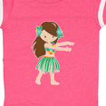 thumbnail image 4 of Inktastic Brown Haired Hula Girl Girls Baby Bodysuit, 4 of 5
