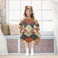 thumbnail image 7 of FORMRS Wearable Blanket Hoodie with Sleeves for Kids Cozy Flannel Sweatshirt, Checkered Pattern, 7 of 7