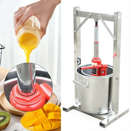 

DENEST Fruit Wine Press 3.17 Gal/12 L Grape Press For Wine Making Wine Press Machine W/ Dual Stainless Steel Barrels Wine Cheese Fruit Vegetable Tincture Press