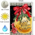 thumbnail image 6 of Christmas Balls Garden Flag 12.5x18 Double Sided, Winter Christmas Flags for Outside, Jesus is the Reason for the Season Flag, Red Bow Poinsettia Xmas Yard Flag (I), 6 of 6