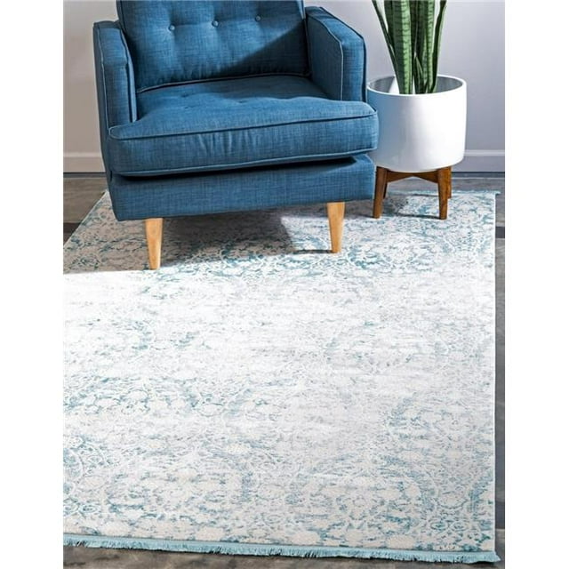 Unique Loom 3133046 8 x 10 ft. Tyche New Classical Rectangular Rug, Light Blue
