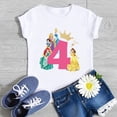 thumbnail image 3 of Camiseta de algodón para fiesta de cumpleaños de niños, disfraz de princesa, para niñas de 1, 2, 3, 4, 5, 6, 7, 8 y 9 años, regalo de cumpleaños de princesa Disney, 3 of 5