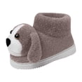 thumbnail image 4 of Fesfesfes Kids Unisex Plush Dog Slippers High Top Closed Heel Warm Fleece Winter Boots Toddler Boys Girls Non-slip Soft Sole Indoor Home Shoes, 4 of 6