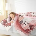 thumbnail image 4 of Manfei Pink Lovely Ghost Queen Comforter Set,Girls Halloween Bedding Sets,Rustic Pumpkin Bedding Comforter Set For Girl Kids,Super Cozy Room Decor Reversible,3 Pieces, 4 of 8