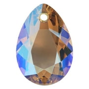 Swarovski Crystal, #6433 Pear Cut Pendant 16mm, 1 Piece, Light Colorado Topaz Shimmer