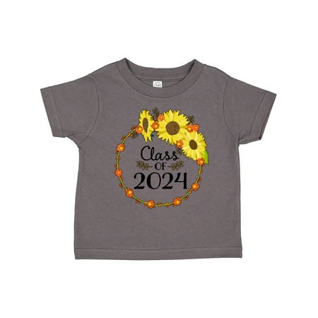 

Inktastic Class of 2024 Sunflower Wreath Gift Toddler Boy or Toddler Girl T-Shirt