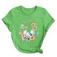 thumbnail image 3 of VBTAPA Easter Shirts for Women Cute Floral Bunny Easter Eggs Graphic T Shirts Spring Outdoor Tops Casual Sports Tee Flash Sales Green S, 3 of 4