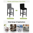 thumbnail image 3 of Pure Black Bar Stool Covers Set of 4, Simple Solid Color Stretch Washable Bar Chair Covers with Backs, Removable Pub Counter Height Chair Cover for Kitchen Dining Room Cafe, 3 of 7