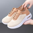 thumbnail image 7 of Mostsola Knitted Sneakers for Women Lace up Platform Running Shoes Comfortable Casual Flats, 7 of 7