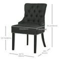 thumbnail image 3 of HOMCOM Chaises de Salle à Manger Modernes Capitonnées, Chaise d'Appoint Rembourrée (Ensemble de 2), 3 of 9