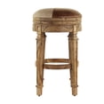 thumbnail image 5 of DecMode Brown Wood Rustic Bar Stool 29", 5 of 7