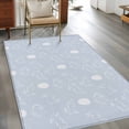 thumbnail image 2 of 3'x5' Area Rugs, Easter Rabbits Indoor Outdoor Area Rug for Living Room Bedroom, Cartoon Bunny Eggs Animal Blue Washable Bathroom Rugs Kitchen Floor Carpet Mats Home Decor Aesthetic, 2 of 8