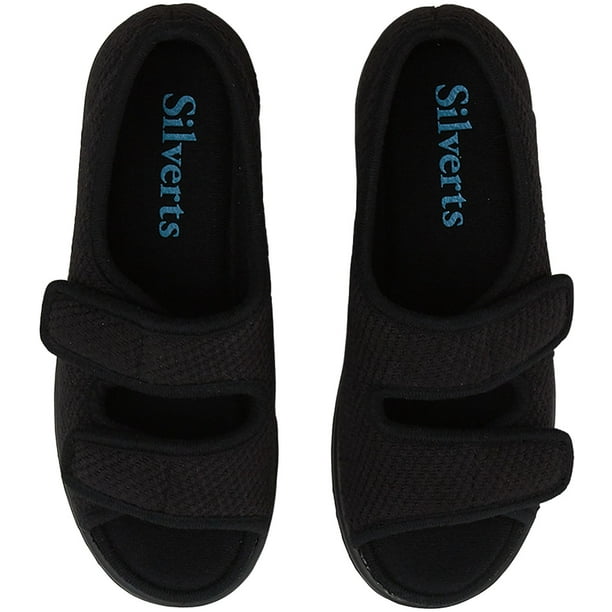 Silverts Women In & Outdoor Easy Closure Open Toe Slippers 