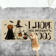 thumbnail image 5 of Sm:)e I Hope You Brought Boos Jack-O'-Lantern Ghost Halloween Doormat 17x47 Inch, Beige, 5 of 7