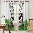 thumbnail image 5 of Kitchen Curtains 84 Inch Length 2 Panels, Golf Grommets Window Treatment Curtain, Green Forest Tree Balls Clubs Sports Cartoon Thermal Curtains Drapes for Living Room/Bathroom, 5 of 9