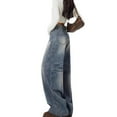 thumbnail image 2 of WILLBEST Pantalones Mujer Pantalones Vaqueros de Cintura Alta y Pierna Ancha Para Mujer, Elásticos, Cómodos, Informales, Para Caminar, Trotar, Festivales de Música, Ropa de Diario, Estilo Retro., 2 of 6