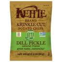 Kettle Brand Potato Chips, Krinkle Cut Dill Pickle, 2 Ounce (Pack of 6)