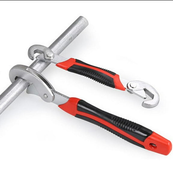 2PCS Universal Multifunction Wrench Adjustable Snap Grip Portable Key Spanner
