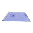thumbnail image 2 of Ahgly Company Machine Washable Indoor Round Abstract Blue Modern Area Rugs, 7' Round, 2 of 4