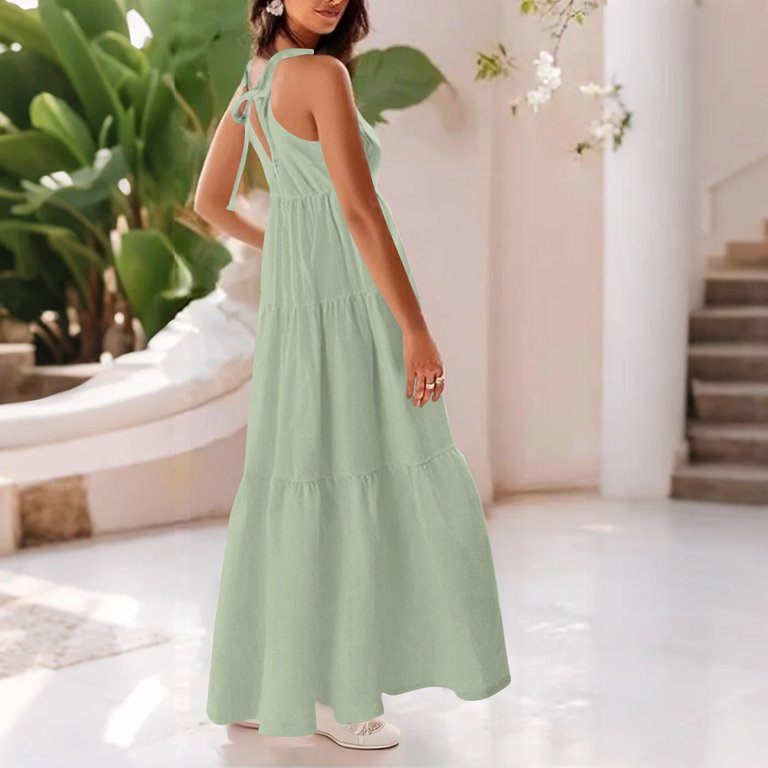 Cocktail Dress, Halter V Neck Sleeveless Loose Maxi Dress Casual Elegant Beach Wedding Guest Graduation Cocktail Dress Modest Sun For Women Casual Summer Dresses Short Dresses (M, Mint Green) ZMTing - Walmart.com Cocktail Dress, Halter V Neck Sleeveless Loose Maxi Dress Casual Elegant Beach Wedding Guest Graduation Cocktail Dress Modest Sun For Women Casual Summer Dresses Short Dresses (M, Mint Green) ZMTing - Walmart.com