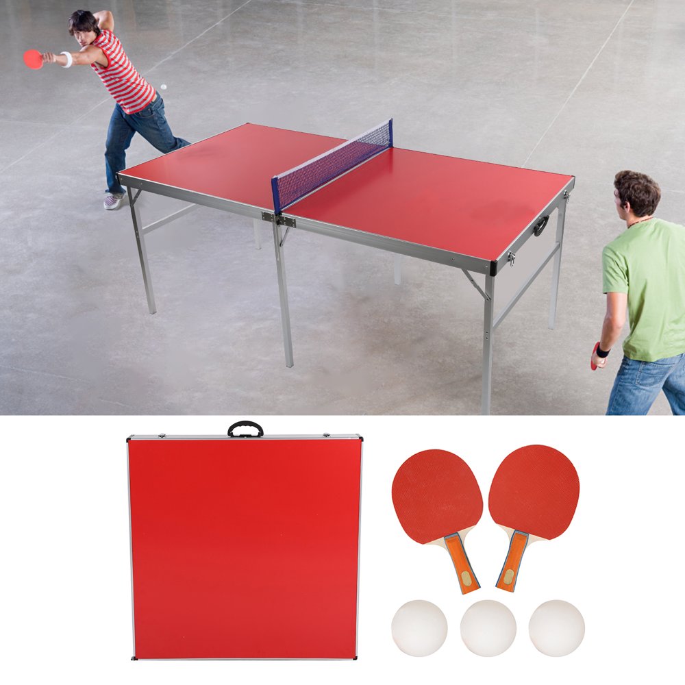 EBTOOLS Tennis Table, Outdoor Portable Table Tennis Pong Tables Set