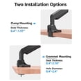 thumbnail image 2 of Soporte de Monitor MOUNTUP Negro para Pantallas Ultrawide con Brazo y Abrazadera en C/Base de Ojal, 2 of 8