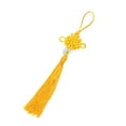 thumbnail image 2 of SPRING PARK Hand-Woven Chinese Knot Car Interior Ornament Hanging Pendant Home Decor Gift Yellow, 2 of 7