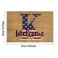 thumbnail image 3 of FastXmas 4th of July Welcome Doormat, 15.7"x23.6" Star & Stripes English Letters Patriotic Front Porch Rugs, Non-Slip Velvet Alphabet Entrance Door Mat Independence Day Decorations for Outdoor Indoor, 3 of 4