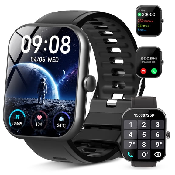 Smart Watch(Answer/Make Call), 1.96" HD Smartwatch for Men Women with 30 Days Standby, Fitness Tracker with /110 Sports Modes/IP68 Waterproof/Sleep/Pedometer, Perfect Gift