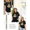 thumbnail image 3 of XCHQRTI Faith 4th of July Shirt Plus Size Women Graphic Tees Summer Short Sleeve Tops, 3 of 8