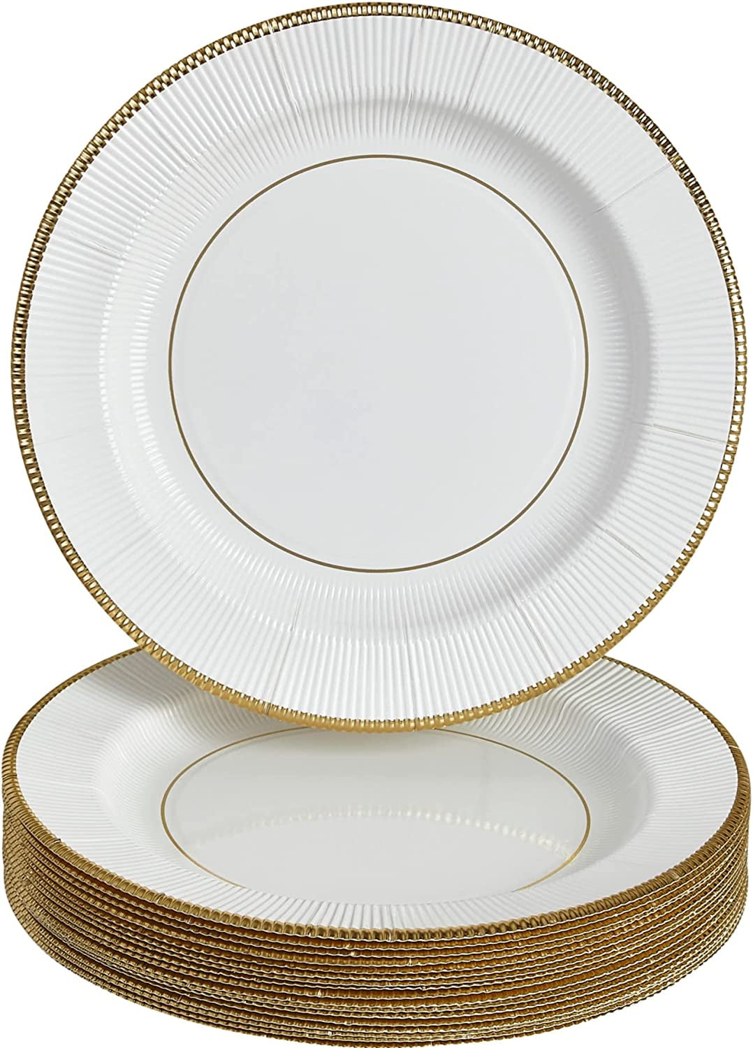 Silver Spoons Heavy Duty Disposable Plates - Paper Plates - Metallic Party  Plates - Ruffled Collection : Target