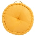 thumbnail image 4 of SAFAVIEH Payton Solid Floor Pillow, 20" x 20", Mustard, 4 of 6