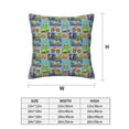 thumbnail image 2 of Throw Pillow Covers, Construction Machinery Soft Square Pillow Cases with Invisible Zipper for Couch Bed Sofa, Farmhouse Fall Home Decor 16"x16", 2 of 7