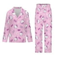thumbnail image 2 of Hello Kitty Women's Pajama Sets Long Sleeve Button Down Sleepwear Nightwear Soft Pjs Lounge Sets, 2 of 6