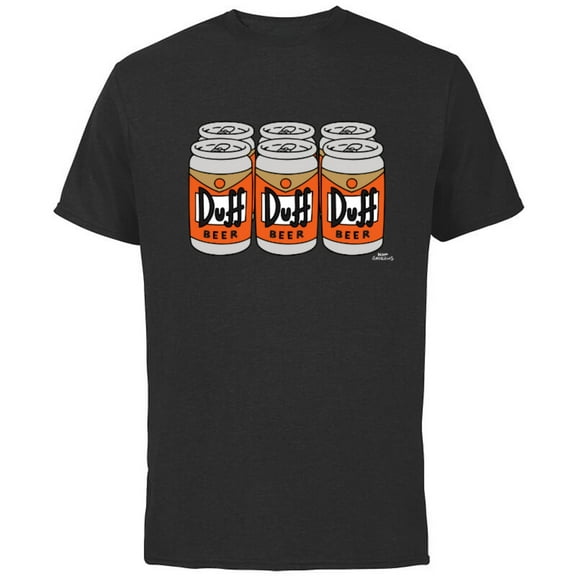 The Simpsons Duff Beer Six Pack - Short Sleeve Cotton T-Shirt for Adults - Customized-Black