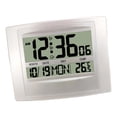 thumbnail image 2 of Reloj despertador digital, pantalla , moderno, fácil instalación, silencioso, reloj de pared digital para el hogar, sala de estar, oficina, mesa, Blanco, 2 of 8