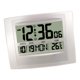 thumbnail image 2 of Reloj despertador digital, reloj electrónico con calendario digital para mesita de noche. Blanco, 2 of 9