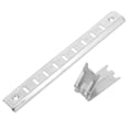 thumbnail image 5 of IDEANATEGRATE Silver Stainless Steel Refrigerator Drawer Slide Rail Din Rail Slotted 1Set for Cold Storage Space, 5 of 8