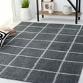 thumbnail image 2 of SAFAVIEH Norway Dusan Plaid Area Rug, Dark Grey/Light Grey, 5'3" x 7'6", 2 of 8
