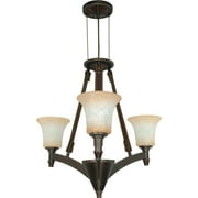 Nuvo 60/1042 Chandeliers 25in Golden Umber Burnt Sienna 3-light