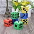 SIEYIO Foam Dice Set Bulk Pack of 12, Large Assorted Colorful Foam
