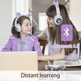 thumbnail image 4 of TCJJ Kids Headphones, Cat Ear Wireless Headphones, LED Light Up Kids Bluetooth Headphones Over On Ear w/Microphone for Phone, 4 of 6