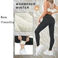 thumbnail image 4 of Leggings Bienvenido Warmth para mujer, con forro de parche de felpa gruesa y cálida de vellón para invierno, mallas opacas de cintura alta para uso diario, fitness, correr, senderismo, 4 of 5